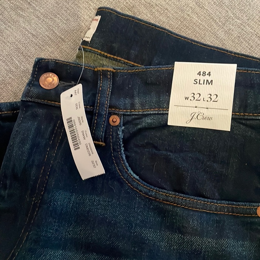 Mens J. Crew 484 Jeans Premium Japanese Fabric. BNWT